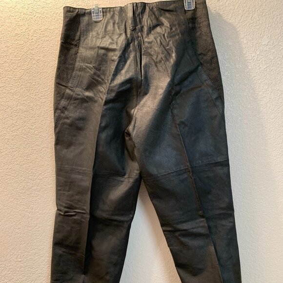 Phillipe Marcel leather high waisted pants size 34 excellent condition black - Picture 6 of 10
